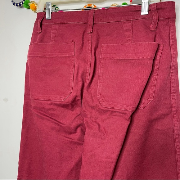 MADEWELL Emmett wide leg cropped red pants - Picture 9 of 9